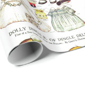 愛らしいヴィンテージスタイル紙の人形と衣装 ラッピングペーパー (ロールコーナー)