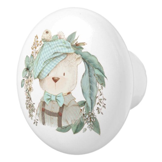 愛らしいヴィンテージテディベア セラミックノブ (右)