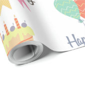 愛らしいヴィンテージハッピーバースデー ラッピングペーパー (ロールコーナー)