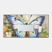 愛らしいヴィンテージバタフライイラストレーション デスクマット (キーボード&マウス)