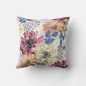 愛らしいヴィンテージピンクのオレンジ色の菊 クッション (裏面)