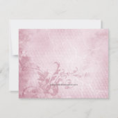 愛らしいヴィンテージピンクストークベビーシャワー 招待状 (裏面)