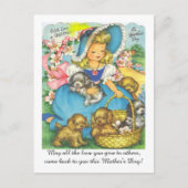愛らしいヴィンテージママの日 ポストカード (正面)