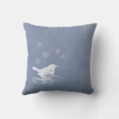 愛らしいヴィンテージメリークリスマスの鳥の枕！ クッション (裏面)