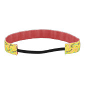 愛らしいヴィンテージレトロイエロー抽象芸術カラフル アスレチックヘッドバンド (裏面)