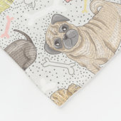 愛らしいヴィンテージ愛犬家 フリースブランケット (角)