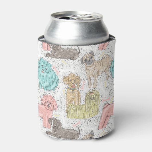 愛らしいヴィンテージ愛犬家 缶クーラー (缶正面)