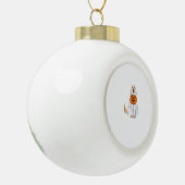愛らしい不気味ゴールデンレトリバークラシック幽霊T-S セラミックボールオーナメント (左)