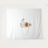 愛らしい不気味ゴールデンレトリバークラシック幽霊T-S タペストリー (正面(横))