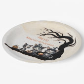 愛らしい不気味幽霊キテンスハローウィンパーティ ペーパープレート (アングル)