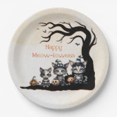 愛らしい不気味幽霊キテンスハローウィンパーティ ペーパープレート (正面)