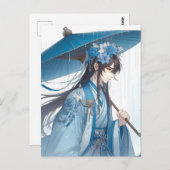 愛らしい中国の領主(東洋のマンガスタイル) ポストカード (正面/裏面)