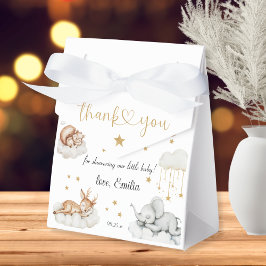 愛らしい中性の眠っている動物の雲の赤ちゃんシャワー フェイバーボックス