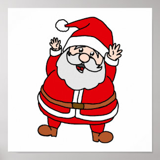 愛らしい丸々としたサンタクロース ポスター