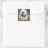 愛らしい乳牛ユニコーン スクエアシール (バッグ)