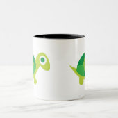 愛らしい亀の動物風台所用品 ツートーンマグカップ (中央)
