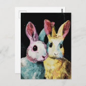 愛らしい二カラフル人 ポストカード (正面/裏面)