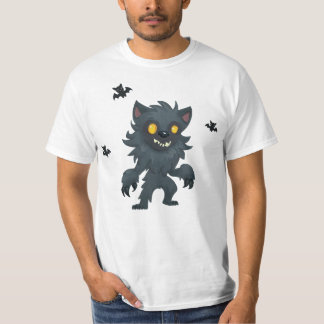 愛らしい人狼ハロウィーンTシャツ Tシャツ