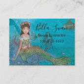 愛らしい人魚の水泳インストラクター 名刺 (正面)