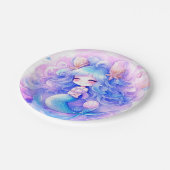 愛らしい人魚ベビーシャワー魔法 ペーパープレート (アングル)