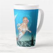 愛らしい人魚 カフェラテマグ (右アングル)