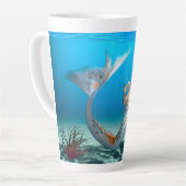 愛らしい人魚 カフェラテマグ (左アングル)