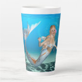 愛らしい人魚 カフェラテマグ (正面)