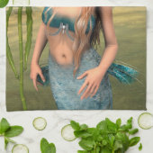 愛らしい人魚 キッチンタオル (折り畳み)