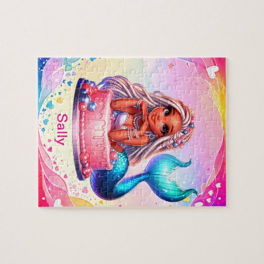 愛らしい人魚 ジグソーパズル (横)
