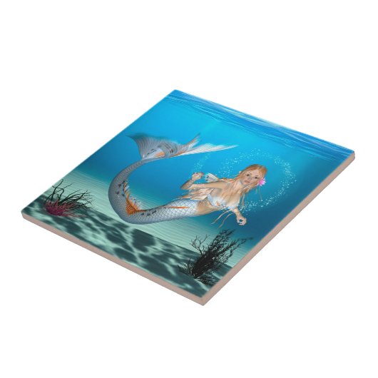 愛らしい人魚 タイル (側面)