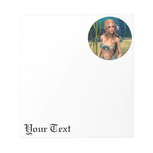 愛らしい人魚 ノートパッド (正面)