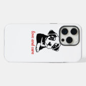 愛らしい仔犬のデザイン iPhoneケース (裏面横)