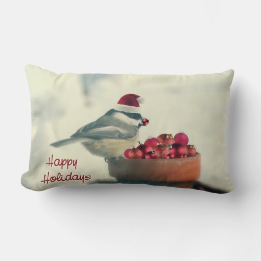 愛らしい休日の《鳥》アメリカゴガラ ランバークッション (正面)