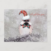 愛らしい休日《鳥》アメリカゴガラギフト証明書 ポストカード (正面)