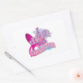 愛らしい体操のギフトをプレゼント 長方形シール (封筒)