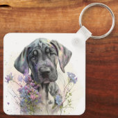 愛らしい偉大なダン犬 キーホルダー (裏面)