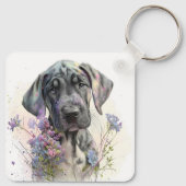 愛らしい偉大なダン犬 キーホルダー (裏面)