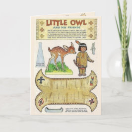 愛らしい先住民のアメリカのインド美術のレプリカ カード