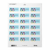 愛らしい冬のイヤムフペンギン住所 シール (フルシート)