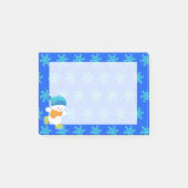 愛らしい冬のテーマ雪ベビー雪だるま ポストイット (正面)