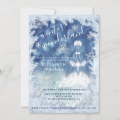 愛らしい冬のワンダーランドグリッターグラデーションスウィート16 招待状 (正面)