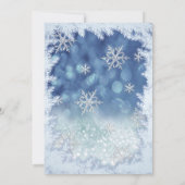 愛らしい冬のワンダーランドグリッターグラデーションスウィート16 招待状 (裏面)