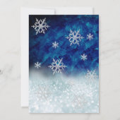 愛らしい冬のワンダーランドグリッターグラデーションスウィート16 招待状 (裏面)