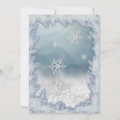 愛らしい冬のワンダーランドグリッターグラデーションスウィート16 招待状 (裏面)