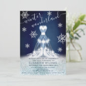 愛らしい冬のワンダーランドドレス甘い16 招待状 (スタンド正面)