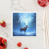 愛らしい冬のワンダーランドハッピーホリデー スタンダードカクテルナプキン (インサイチュ)