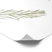 愛らしい冬の北極動物の赤ちゃんシャワーへようこそ ポスター (角)