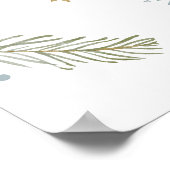 愛らしい冬の北極動物の赤ちゃんシャワーへようこそ ポスター (角)