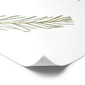 愛らしい冬の北極動物の赤ちゃんシャワーへようこそ ポスター (角)