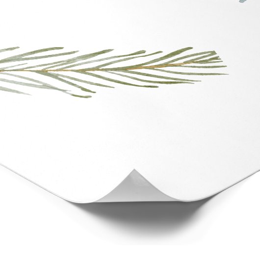 愛らしい冬の北極動物の赤ちゃんシャワーへようこそ ポスター (角)